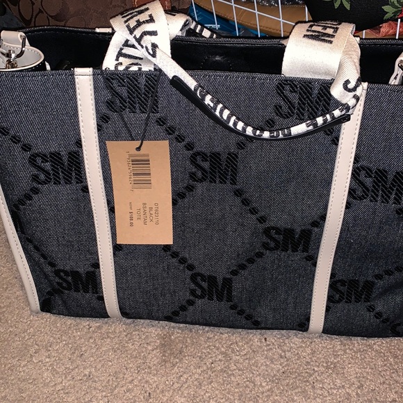Steve Madden Black and White Tote Bag - Picture 1 of 11